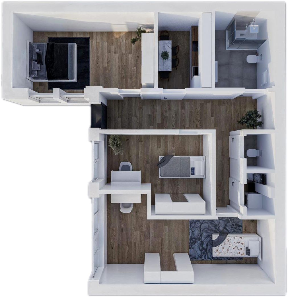 Beispiel einer von uns renovierten Wohnung